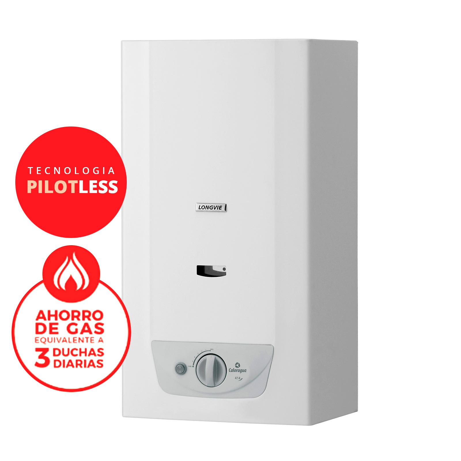 CALEFON LONGVIE CN412SS-E AUTOMATICO GAS ENVASADO