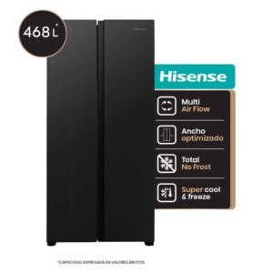 HISENSE HELADERA SBS - NEGRA - RS3N428NAB